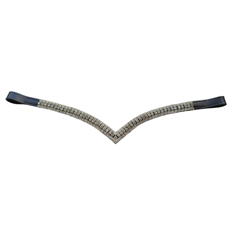 5-Row V-style Crystal Browband
