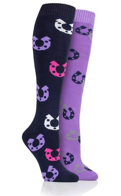 Storm Bloc KIDS EPSOM Socks PURPLE/NAVY TWIN PACK image 0
