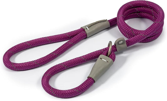 ANCOL VIVA ROPE SLIP LEAD PURPLE -  UPTO 50kg