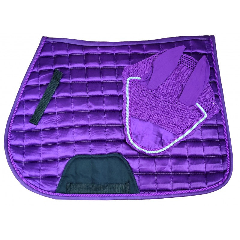 Satin Saddle pad &Fly Veil Set image 0