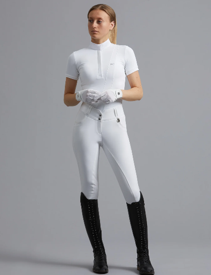 Premier Equine Sophia Ladies Full Seat High Waist Competition Riding Breeches White