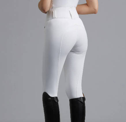 Premier Equine Sophia Ladies Full Seat High Waist Competition Riding Breeches White