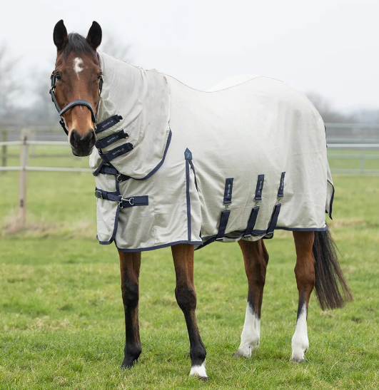 Hy Equestrian DefenceX Shield Rain-Repel Mesh Combi Fly Rug