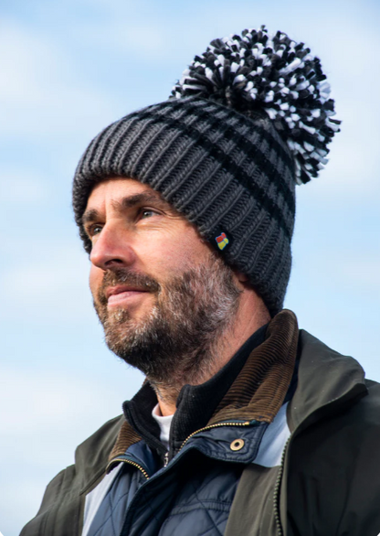 Bib Bobble Hat Shady Zebra