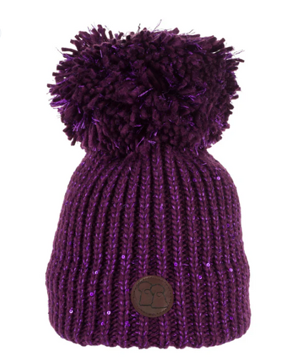 Bib Bobble Hat Berry Sparkle