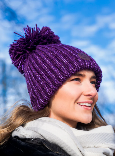 Bib Bobble Hat Berry Sparkle