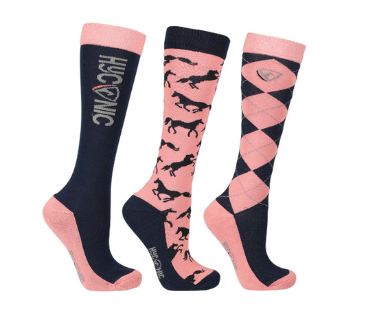 Hyconic Socks Navy/Rose  ADULTS