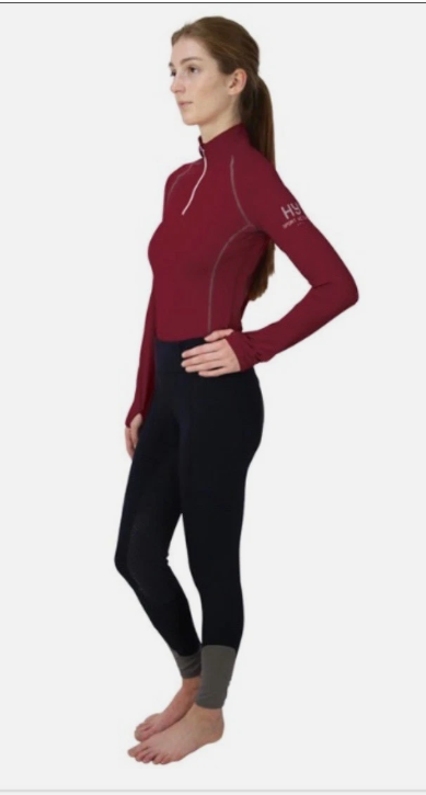 HY Equestrian Sport Active Base Layer VIVID MERLOT