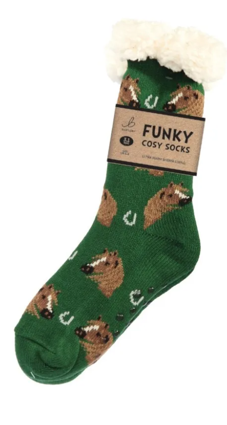 Bartleby Ladies Funky Cosy Socks -  Horse Head