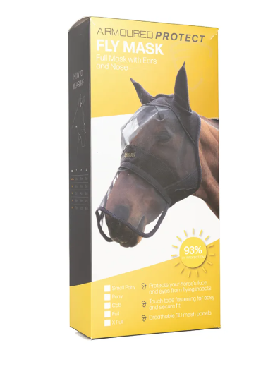 Hy Equestrian Armoured Protect Full Mask with Ears and Nose