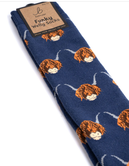 Bartleby Ladies Funky Welly Socks   7 Designs