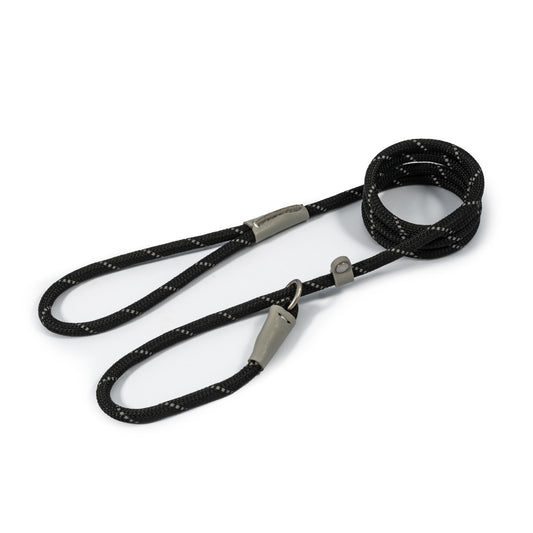 ANCOL VIVA ROPE SLIP LEAD BLACK -  UPTO 50kg